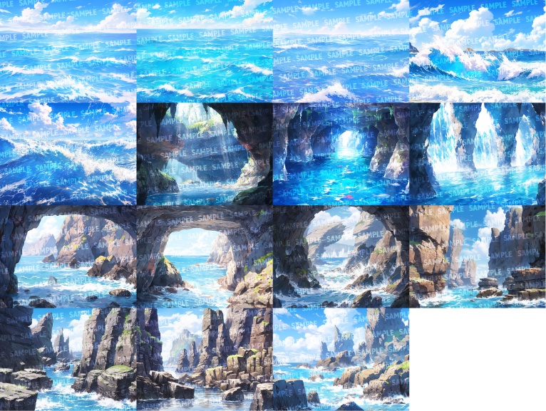 【背景57枚】海/海中/深海(ゲーム/TRPG背景素材/CoC/ココフォリア)