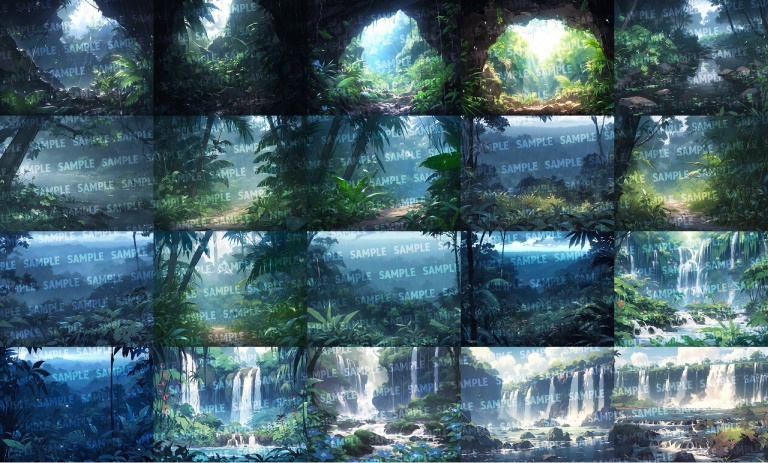 【背景70枚】ジャングル(ゲーム/TRPG背景素材/CoC/ココフォリア)