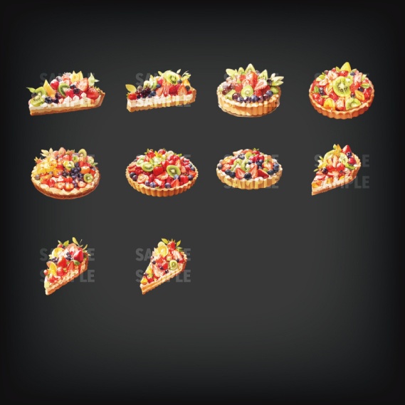 【透過素材50点】ケーキ(png)