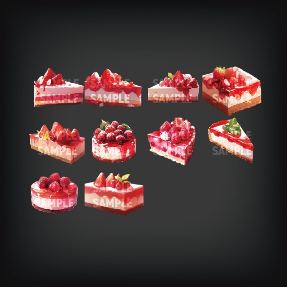 【透過素材50点】ケーキ(png)