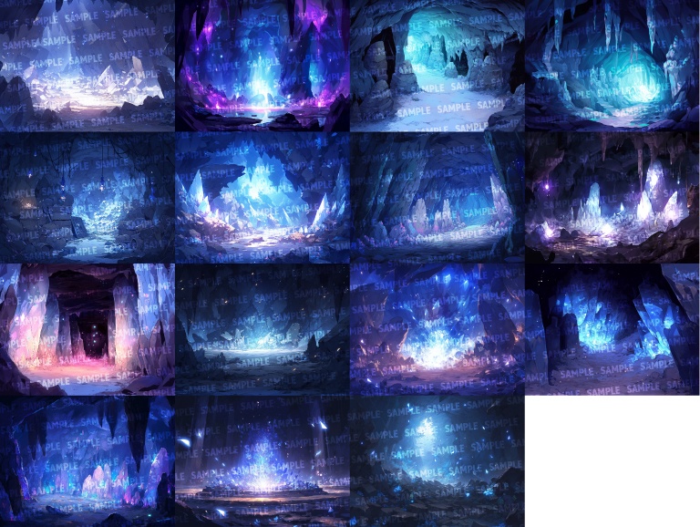 【背景100枚+おまけ20枚】洞窟(ゲーム/TRPG背景素材/CoC/ココフォリア)