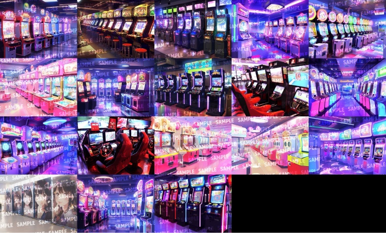 【背景50枚】ゲームセンター(ゲーム/TRPG背景素材/CoC/ココフォリア)