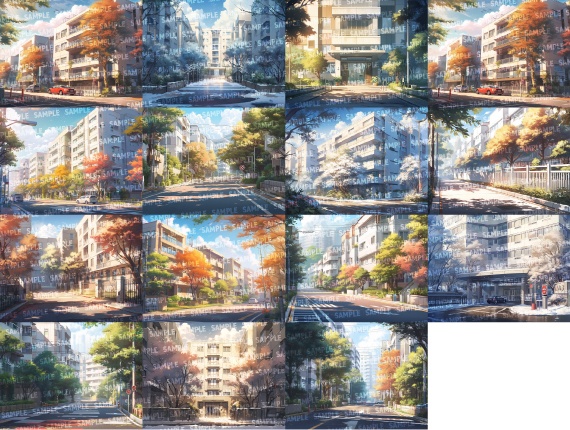 【背景150枚】住宅街(ゲーム/TRPG背景素材/CoC/ココフォリア)