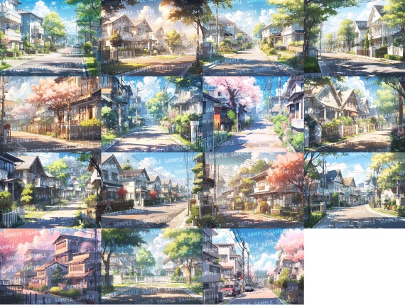 【背景150枚】住宅街(ゲーム/TRPG背景素材/CoC/ココフォリア)