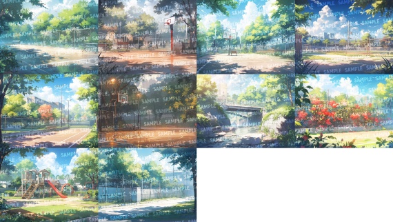 【背景150枚】住宅街(ゲーム/TRPG背景素材/CoC/ココフォリア)