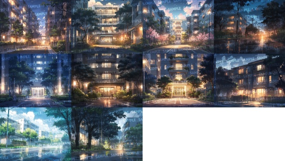 【背景150枚】住宅街(ゲーム/TRPG背景素材/CoC/ココフォリア)