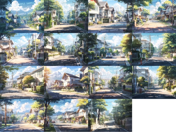 【背景150枚】住宅街(ゲーム/TRPG背景素材/CoC/ココフォリア)