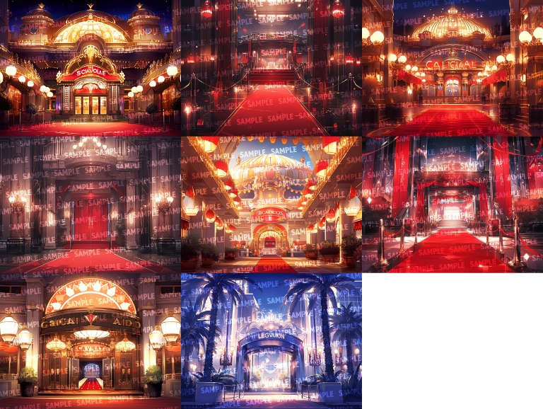 【背景60枚】カジノ|差分あり(ゲーム/TRPG背景素材/CoC/ココフォリア)