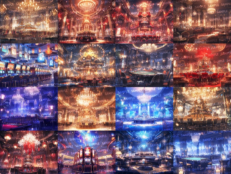 【背景60枚】カジノ|差分あり(ゲーム/TRPG背景素材/CoC/ココフォリア)