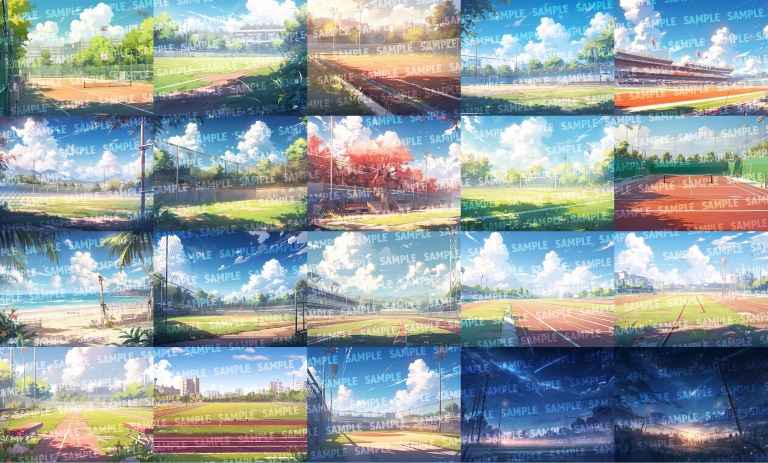 【背景100枚】スポーツ/ジム/スタジアム(ゲーム/TRPG背景素材/CoC/ココフォリア)