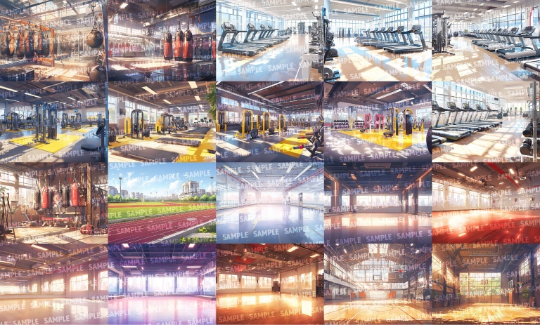 【背景100枚】スポーツ/ジム/スタジアム(ゲーム/TRPG背景素材/CoC/ココフォリア)