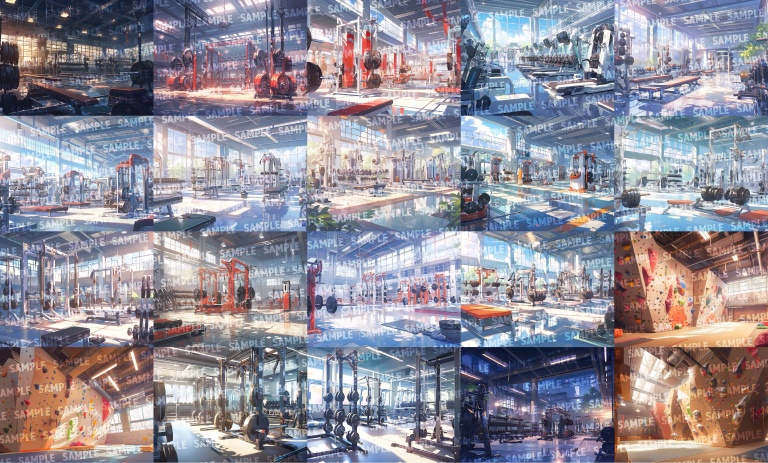 【背景100枚】スポーツ/ジム/スタジアム(ゲーム/TRPG背景素材/CoC/ココフォリア)