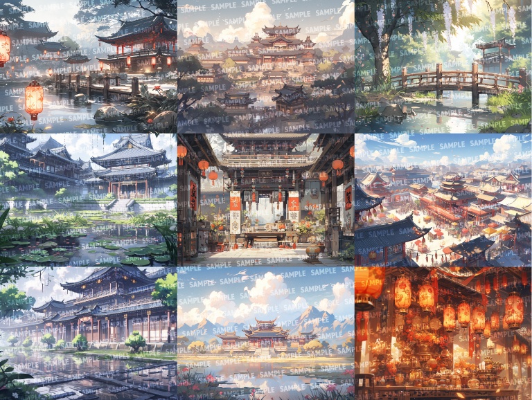 【背景200枚】中国王宮(ゲーム/TRPG背景素材/CoC/ココフォリア)