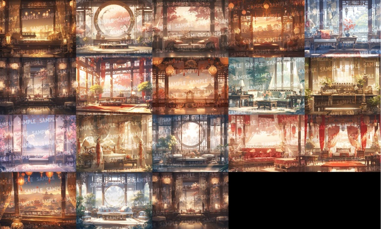 【背景200枚】中国王宮(ゲーム/TRPG背景素材/CoC/ココフォリア)