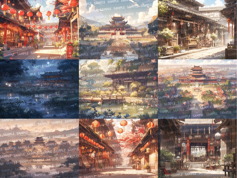 【背景200枚】中国王宮(ゲーム/TRPG背景素材/CoC/ココフォリア)