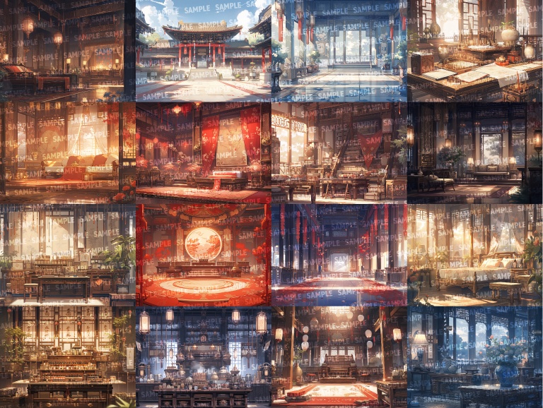 【背景200枚】中国王宮(ゲーム/TRPG背景素材/CoC/ココフォリア)