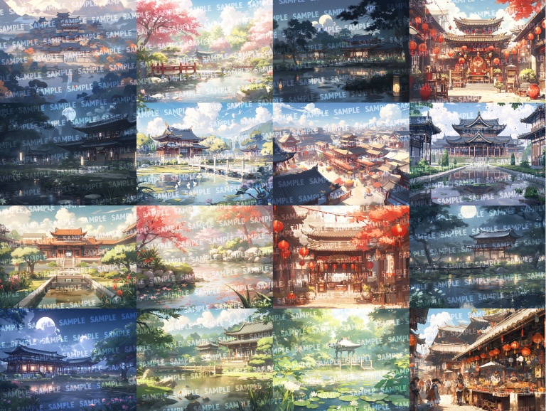 【背景200枚】中国王宮(ゲーム/TRPG背景素材/CoC/ココフォリア)