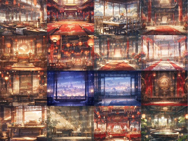 【背景200枚】中国王宮(ゲーム/TRPG背景素材/CoC/ココフォリア)