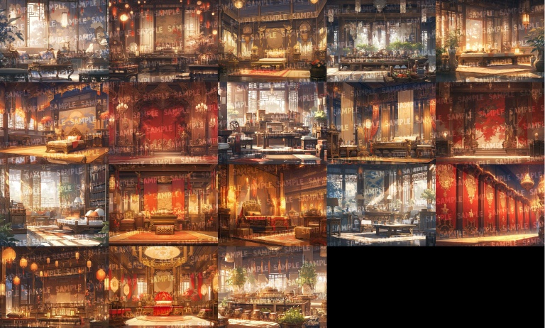 【背景200枚】中国王宮(ゲーム/TRPG背景素材/CoC/ココフォリア)