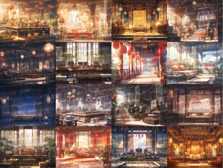 【背景200枚】中国王宮(ゲーム/TRPG背景素材/CoC/ココフォリア)