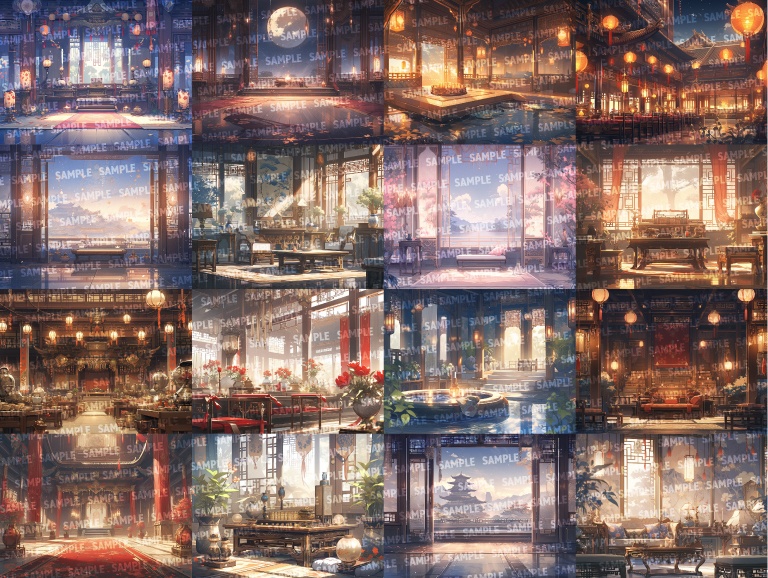 【背景200枚】中国王宮(ゲーム/TRPG背景素材/CoC/ココフォリア)