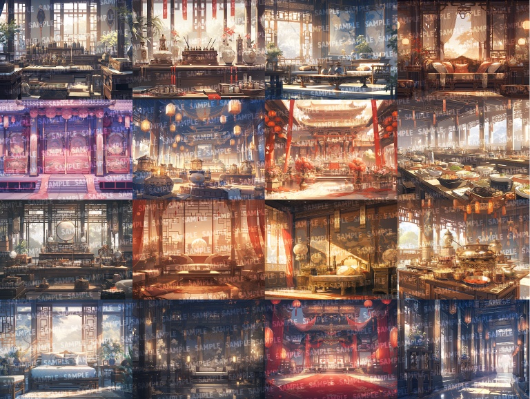 【背景200枚】中国王宮(ゲーム/TRPG背景素材/CoC/ココフォリア)