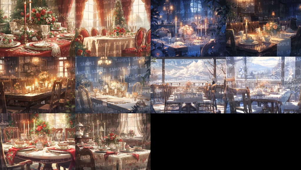 【背景/透過素材100点】クリスマスセット(png)