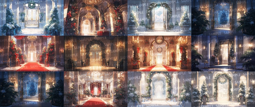 【背景/透過素材100点】クリスマスセット(png)