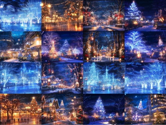 【背景50枚】イルミネーション|差分あり(ゲーム/TRPG背景素材/CoC/ココフォリア)