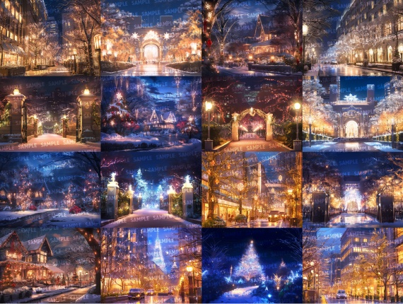 【背景50枚】イルミネーション|差分あり(ゲーム/TRPG背景素材/CoC/ココフォリア)