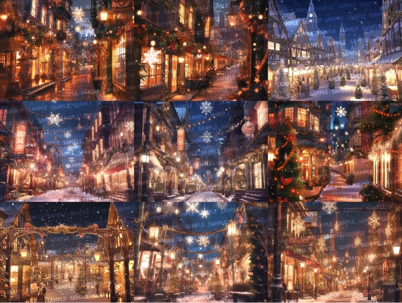 【背景50枚】イルミネーション|差分あり(ゲーム/TRPG背景素材/CoC/ココフォリア)