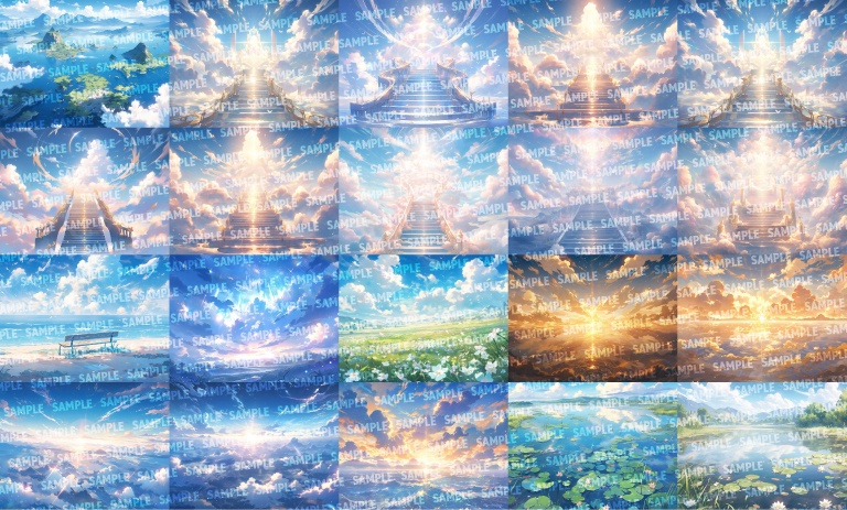 【背景100枚】天国(ゲーム/TRPG背景素材/CoC/ココフォリア)