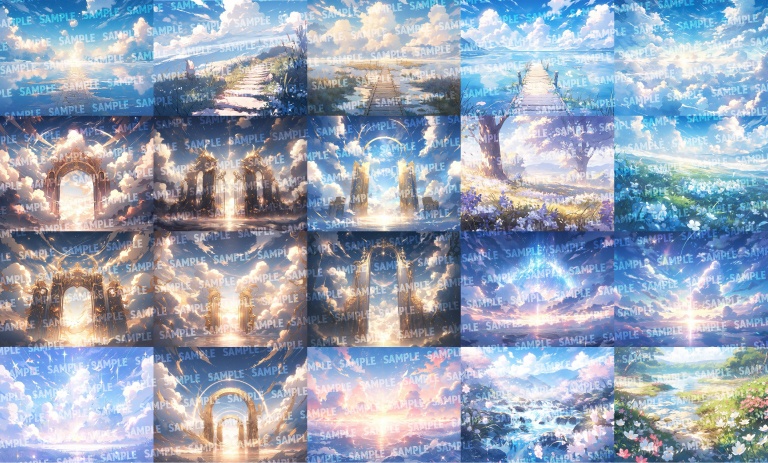 【背景100枚】天国(ゲーム/TRPG背景素材/CoC/ココフォリア)