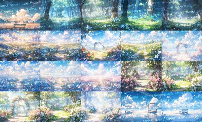 【背景100枚】天国(ゲーム/TRPG背景素材/CoC/ココフォリア)