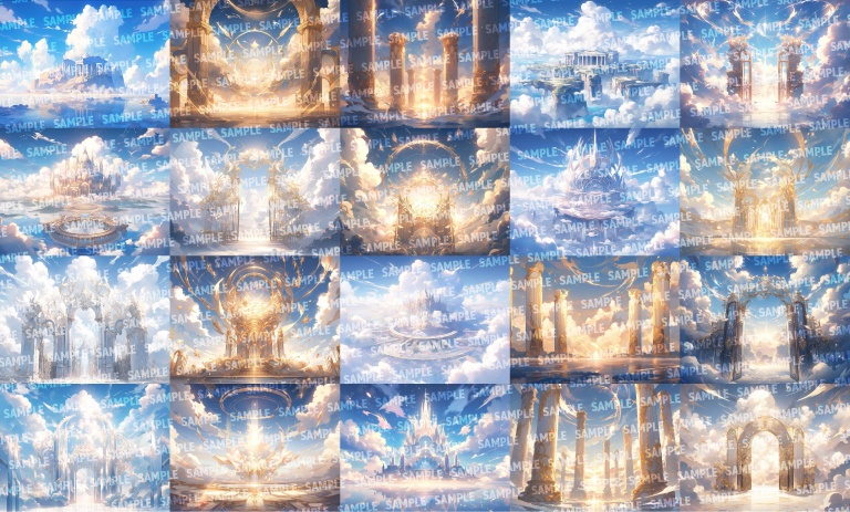 【背景100枚】天国(ゲーム/TRPG背景素材/CoC/ココフォリア)