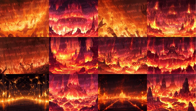 【背景100枚】地獄(ゲーム/TRPG/CoC/ココフォリア)