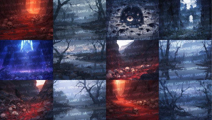 【背景100枚】地獄(ゲーム/TRPG/CoC/ココフォリア)