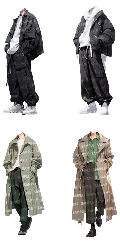 【立ち絵50点】冬服|男性(png)