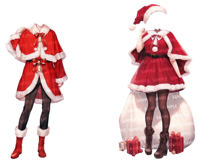 【立ち絵20点】サンタ|男女(png)