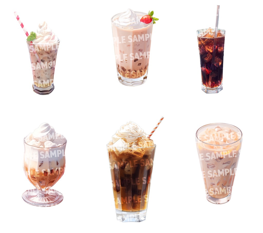 【透過素材済50点】飲み物(png)