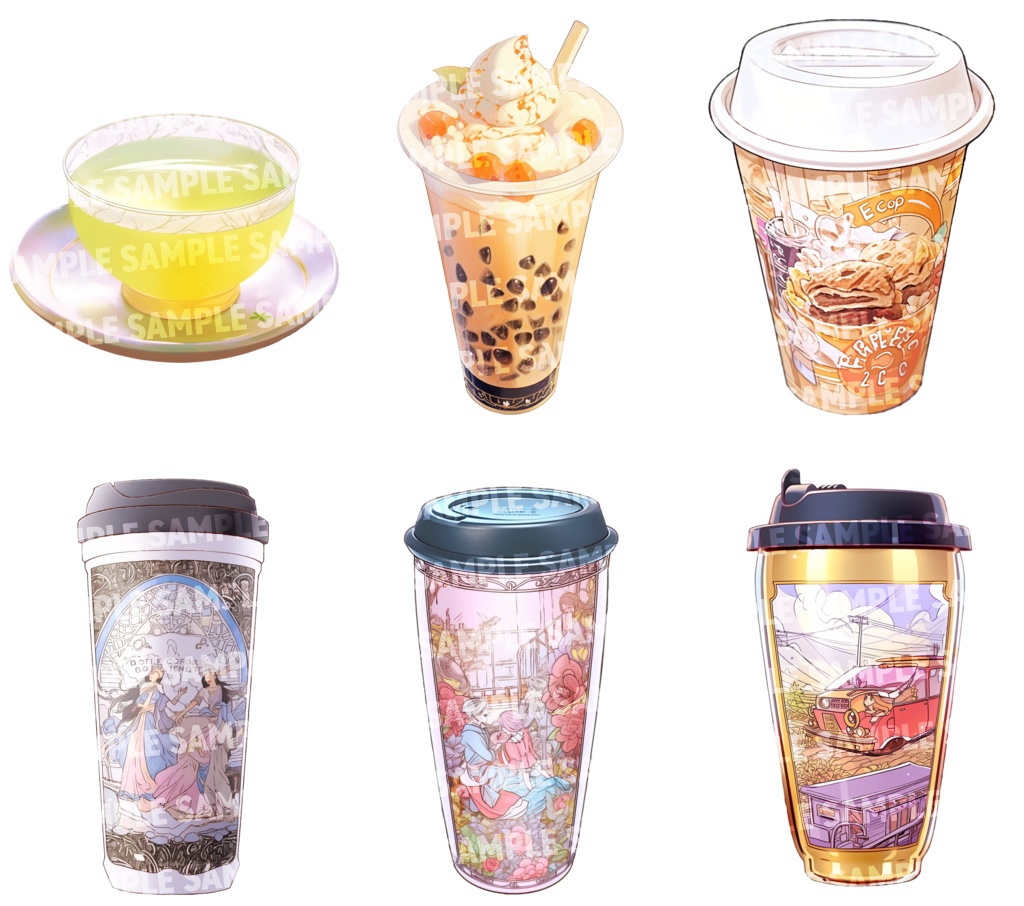 【透過素材済50点】飲み物(png)