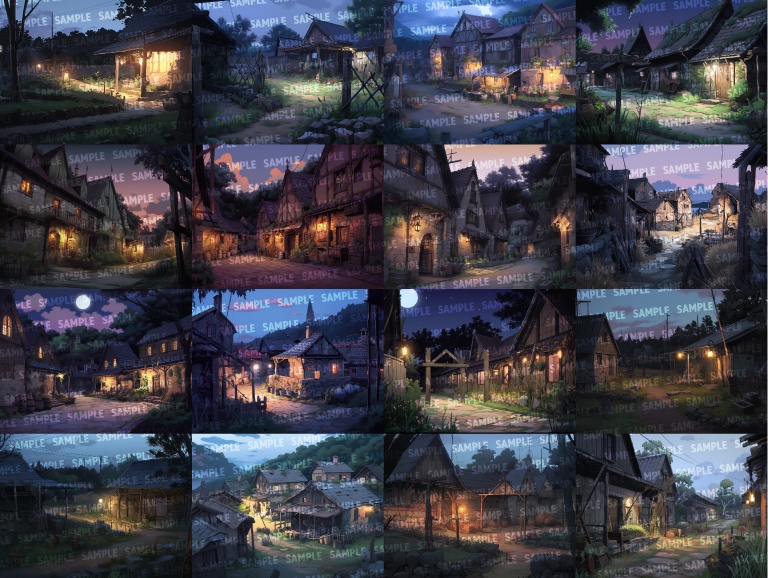 【背景100枚】村/集落(ゲーム/TRPG背景素材/CoC/ココフォリア)