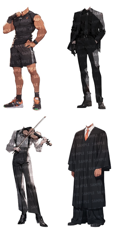 【立ち絵50点】職業|男性(png)