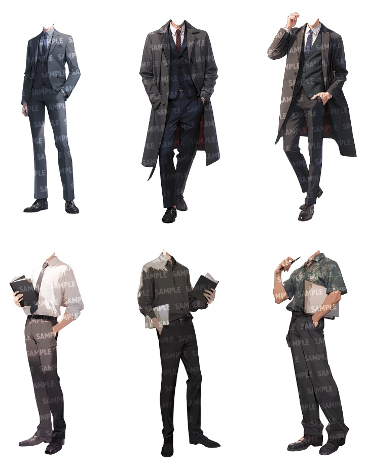 【立ち絵50点】職業|男性(png)