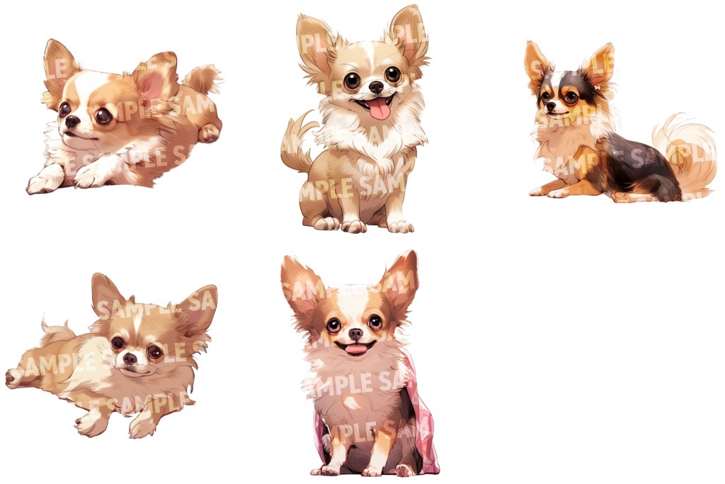 【透過素材100点】犬(png)