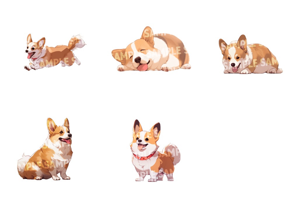 【透過素材100点】犬(png)