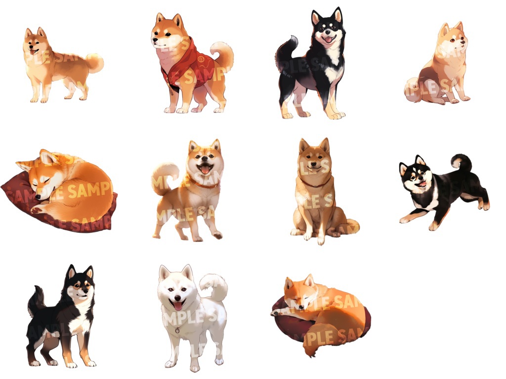 【透過素材100点】犬(png)