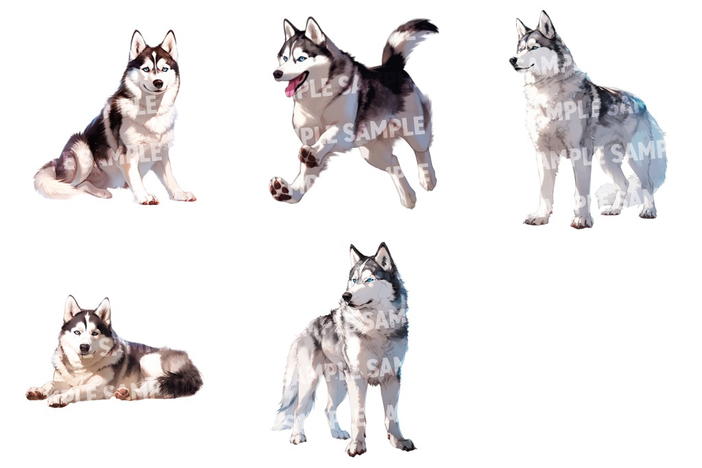 【透過素材100点】犬(png)