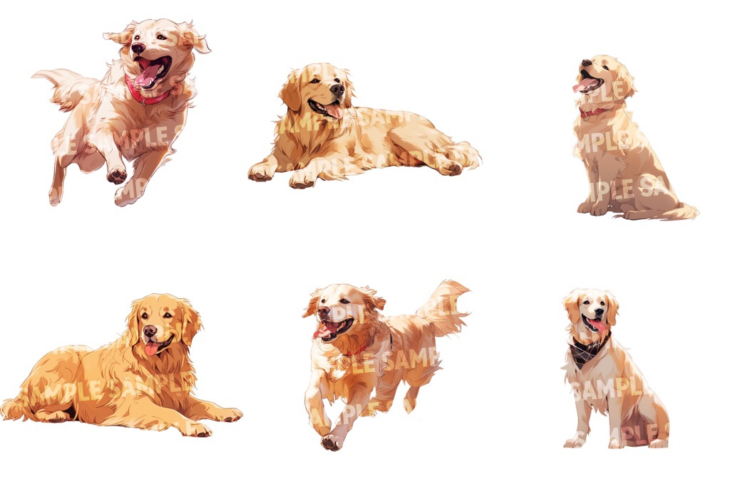 【透過素材100点】犬(png)