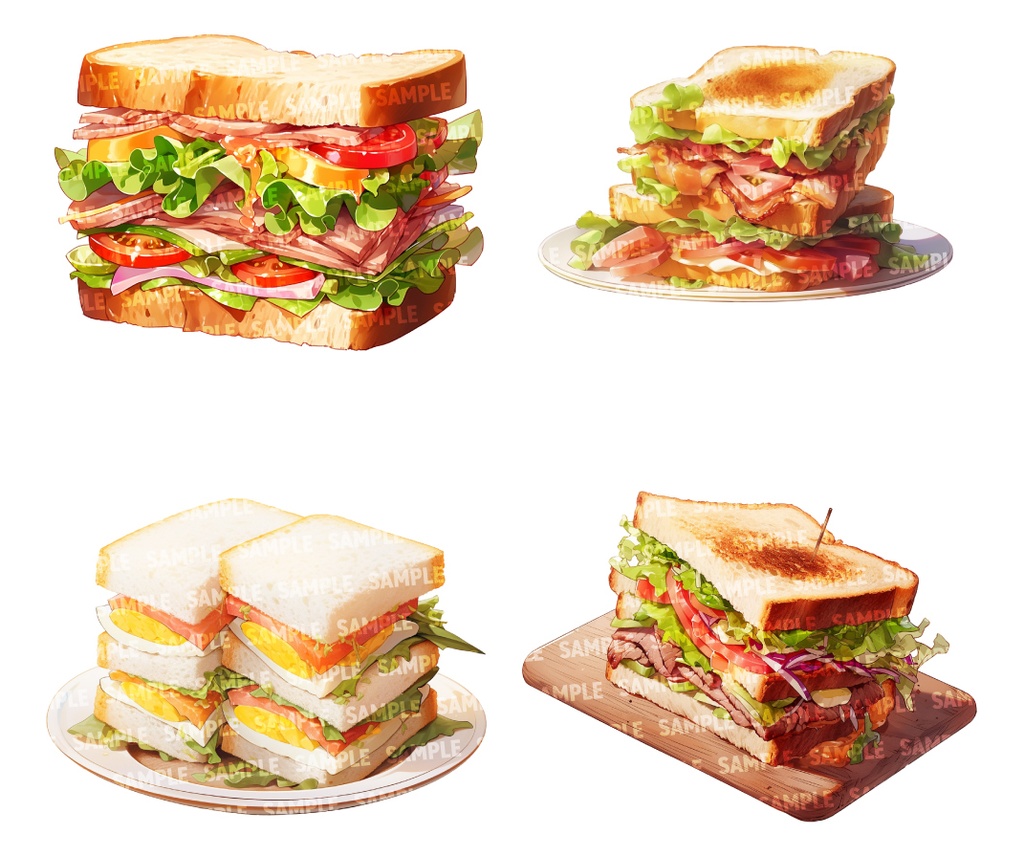 【透過素材50点】ファストフード(png)